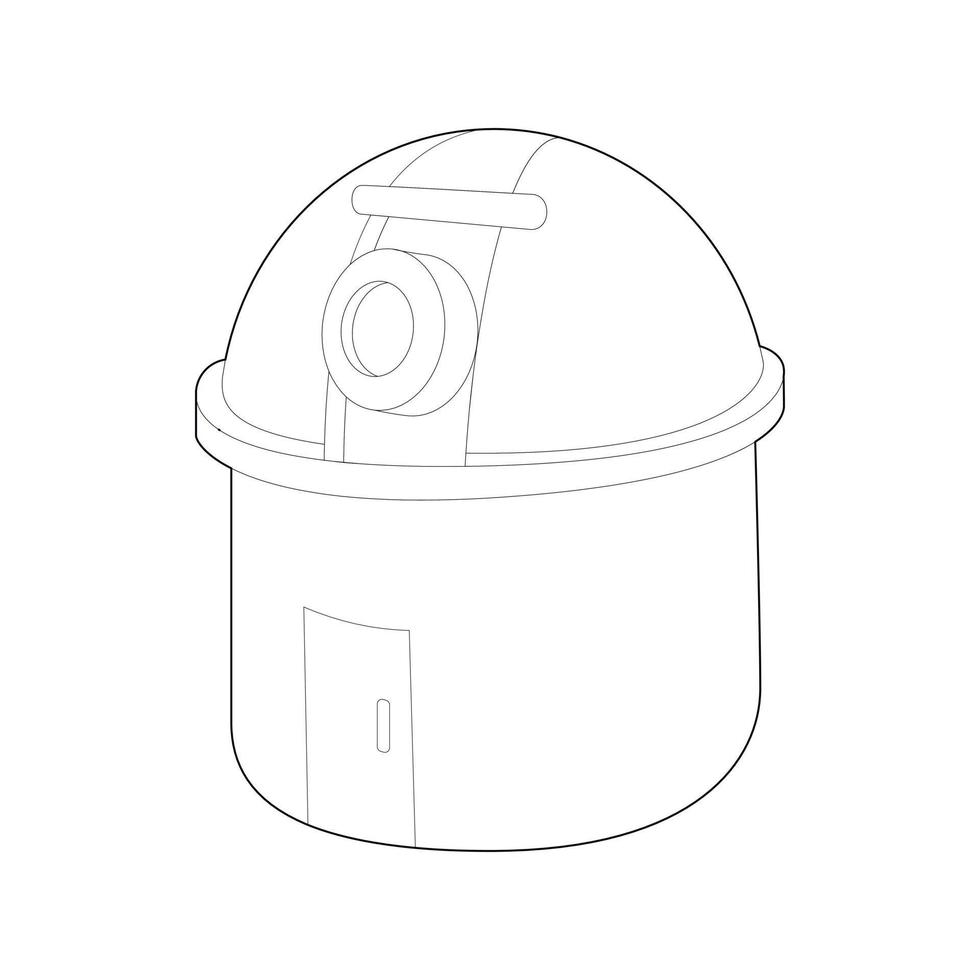 Observatory station icon, outline style vector
