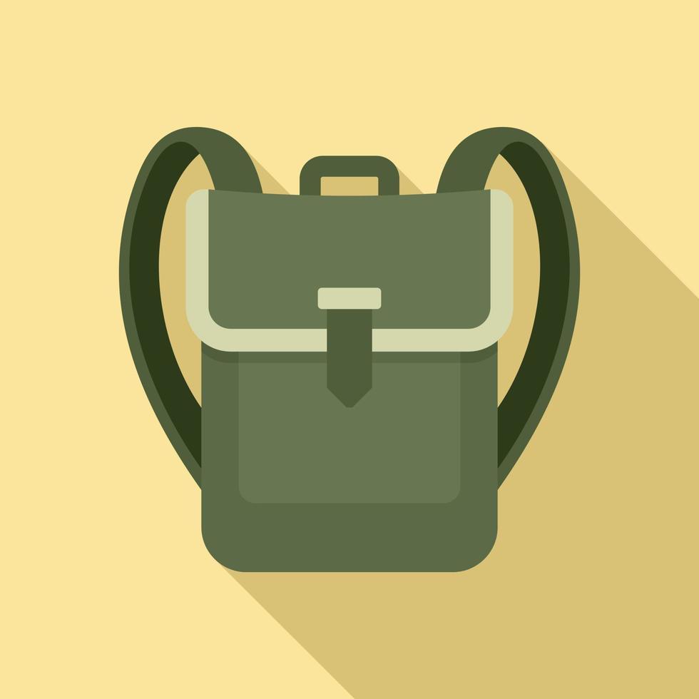 icono de mochila, estilo plano vector