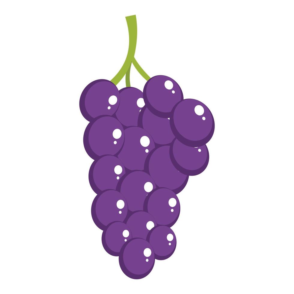 Berry grape icon, cartoon style vector