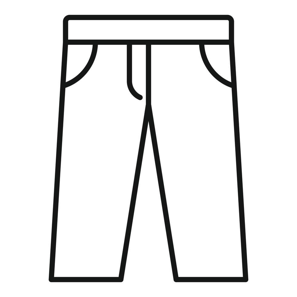 Trendy jeans icon, outline style vector