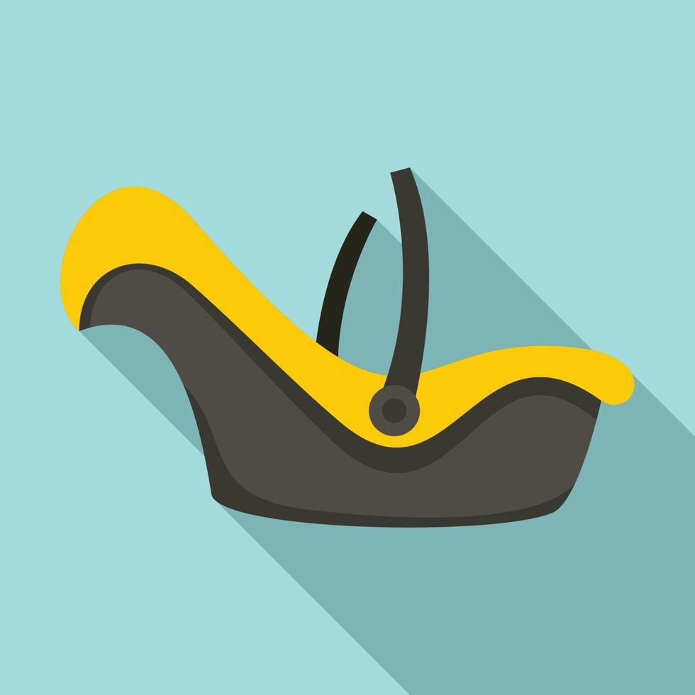 Baby vehicle seat icon, flat style vector