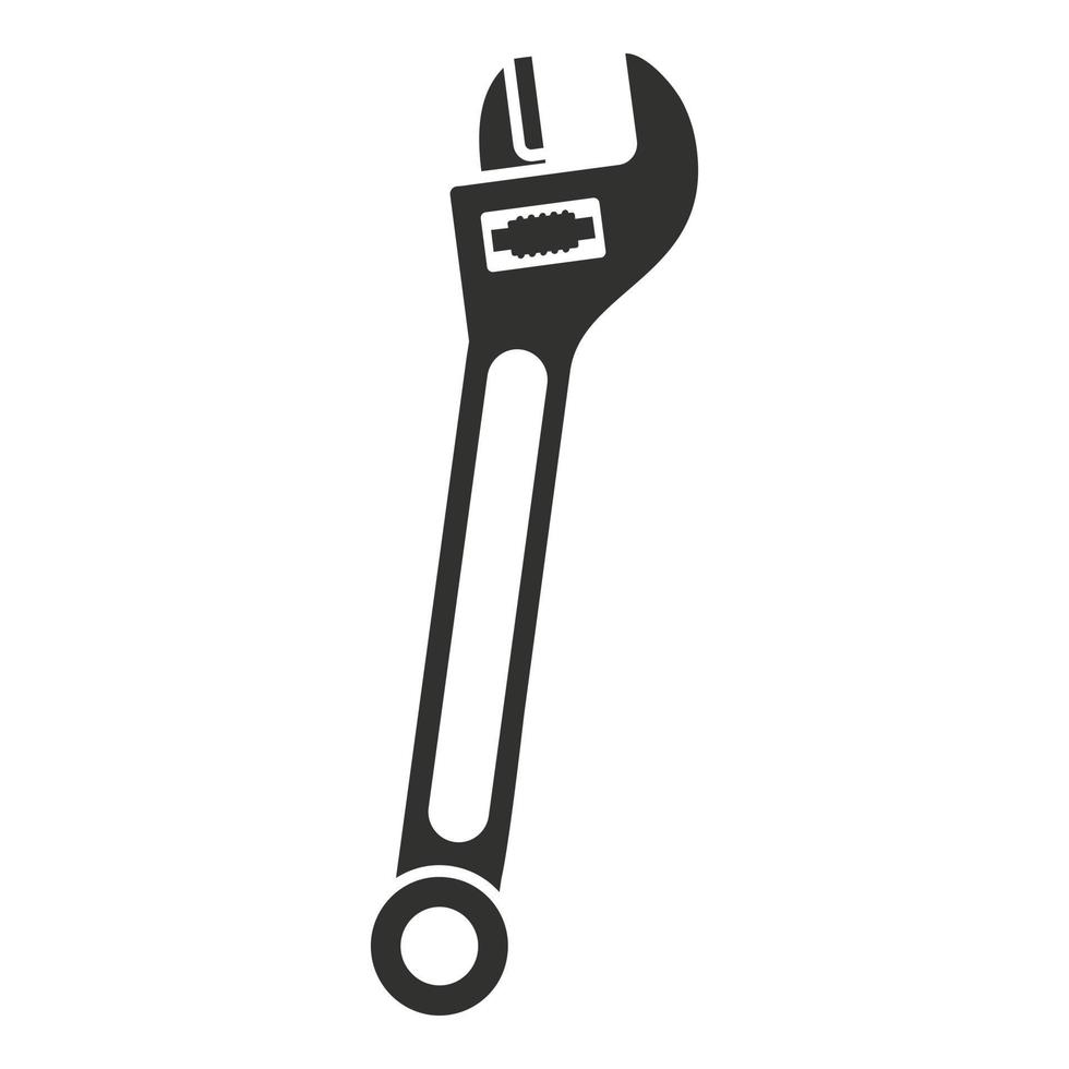 Car adjustable wrench icon, simple style vector