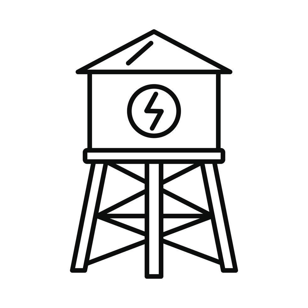 icono de torre de ahorro de agua, estilo de contorno vector