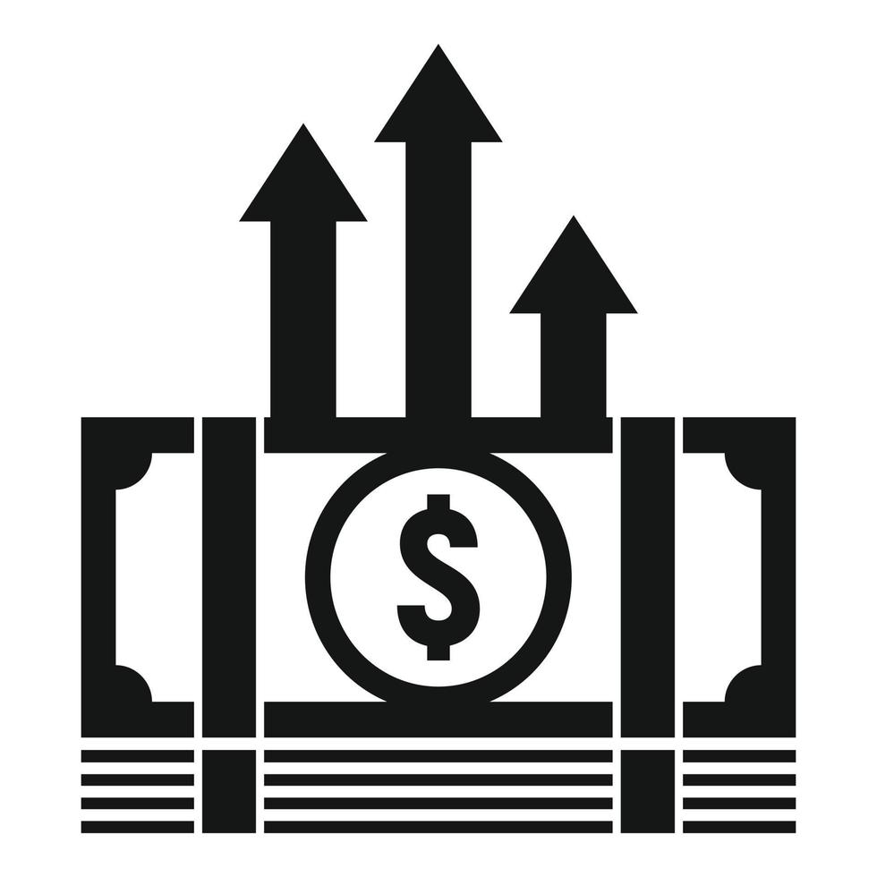 Cash pack money transfer icon, simple style vector