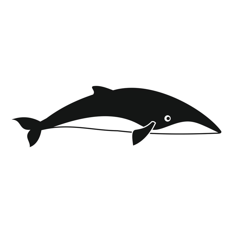 Sea whale icon, simple style vector