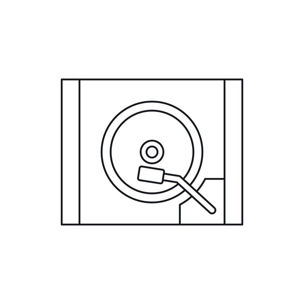 HDD icon in outline style vector