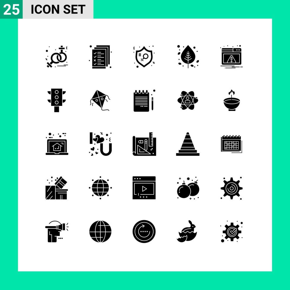 Set of 25 Modern UI Icons Symbols Signs for web nature justice leaf autumn Editable Vector Design Elements