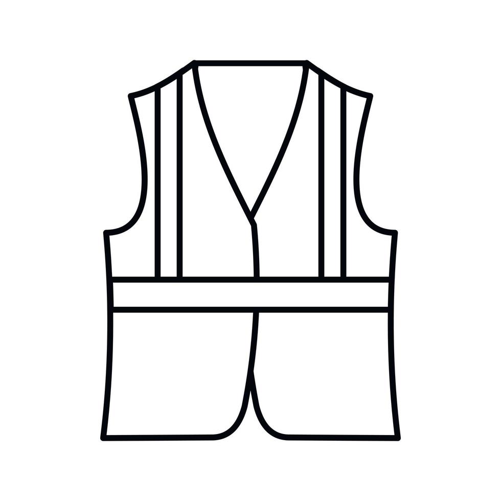 Vest icon, outline style vector