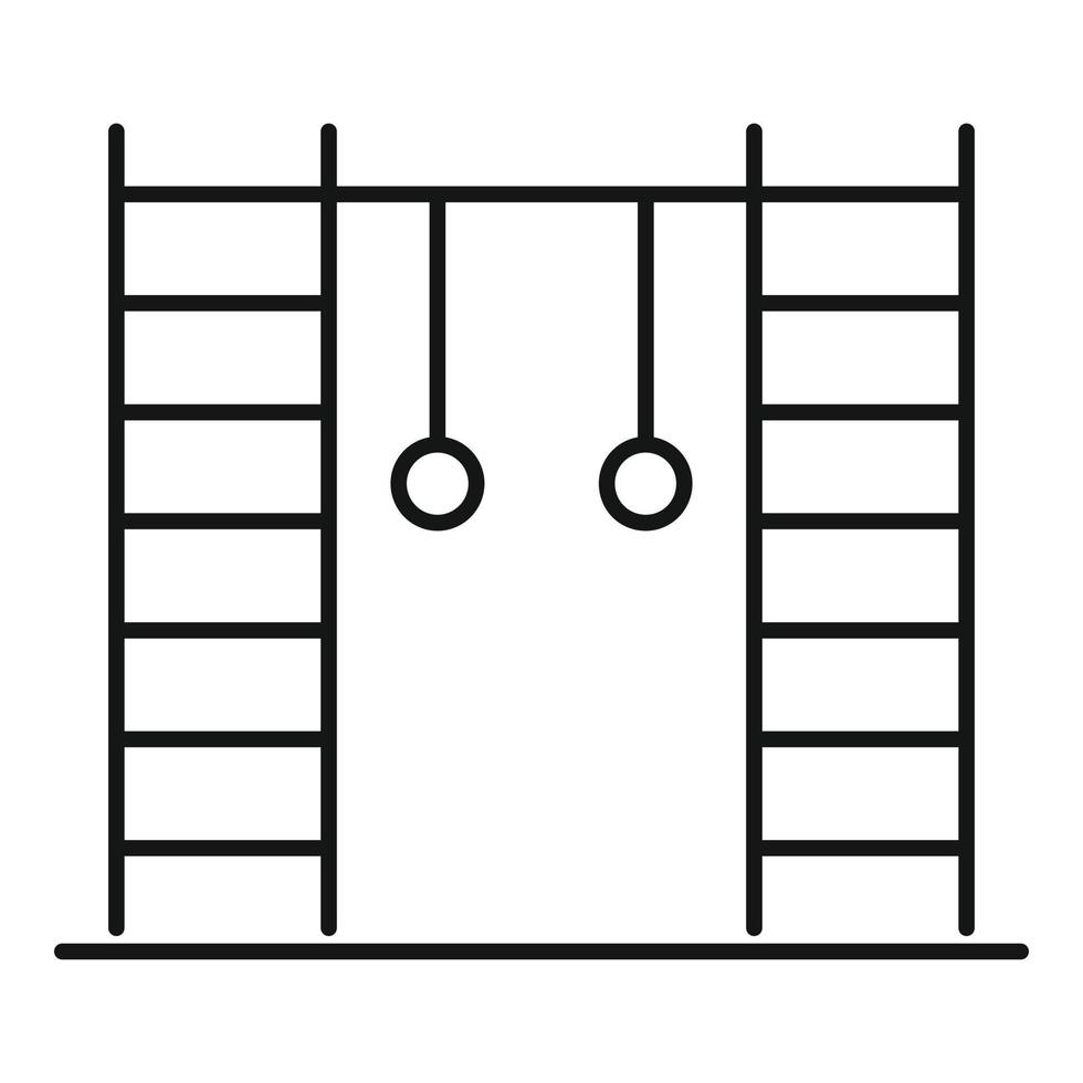 Gymnastic equipment icon, outline style vector