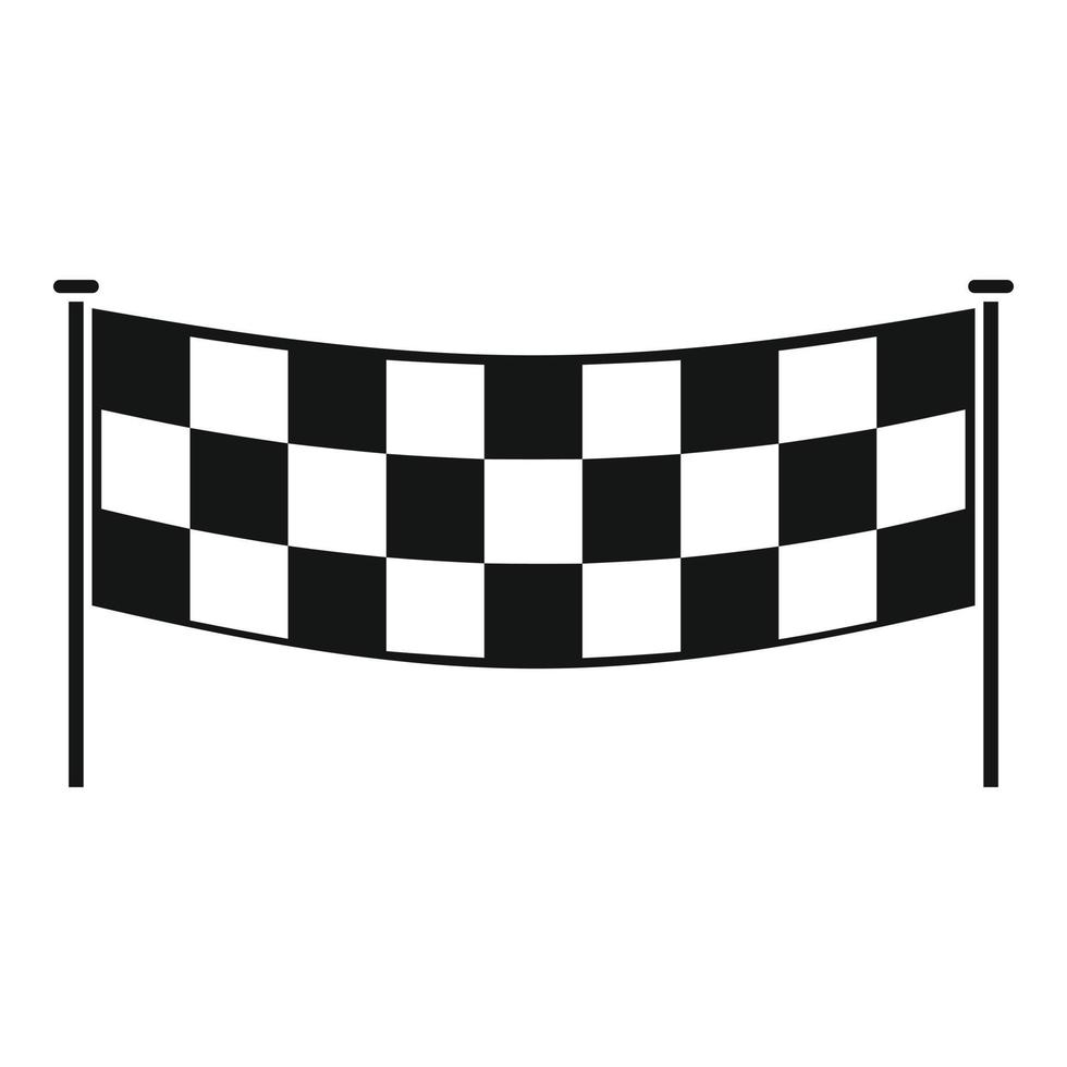Finish race banner icon, simple style vector