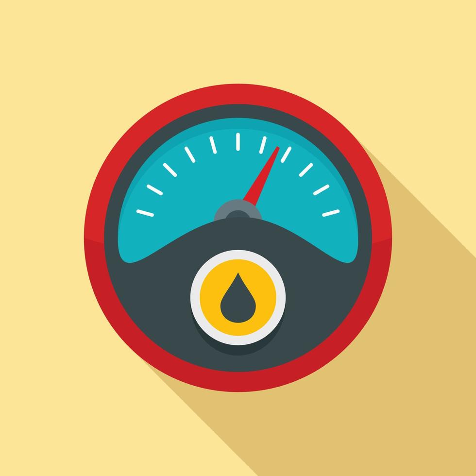 Petrol dashboard icon, flat style vector