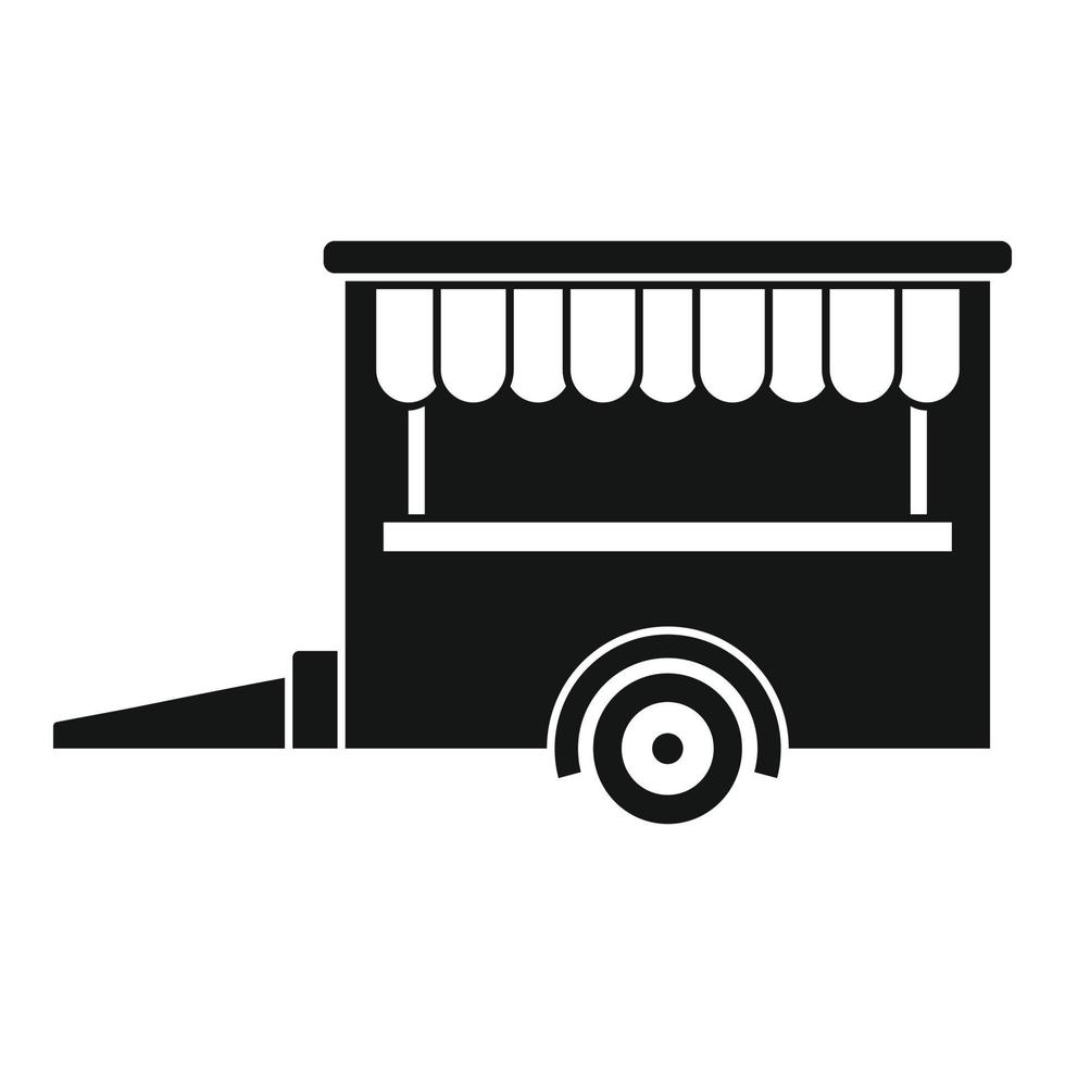 Food trailer icon, simple style vector