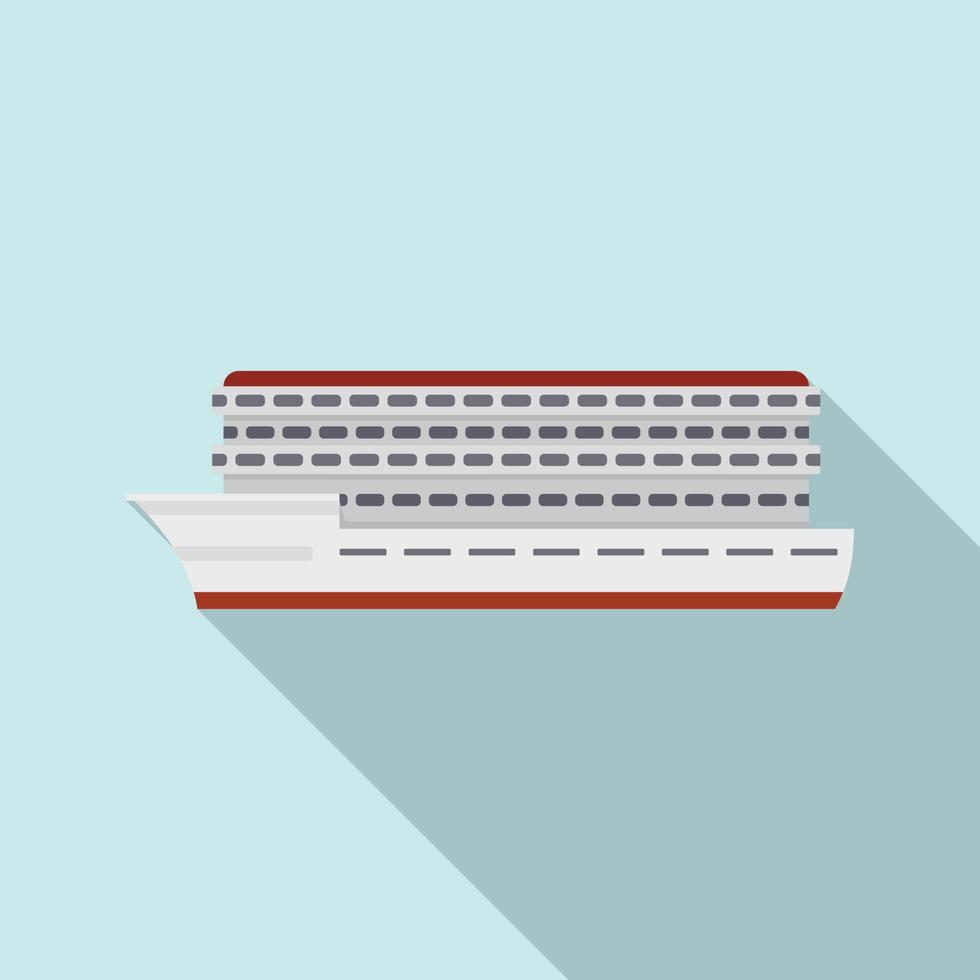 icono de crucero de pasajeros, estilo plano vector