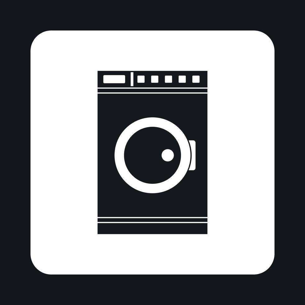 Washing machine icon, simple style vector
