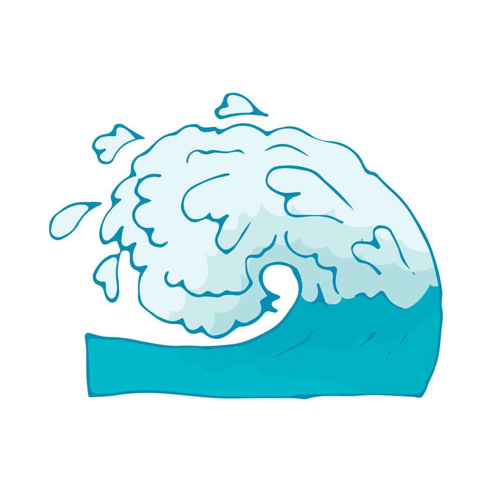 Water wave icon vector