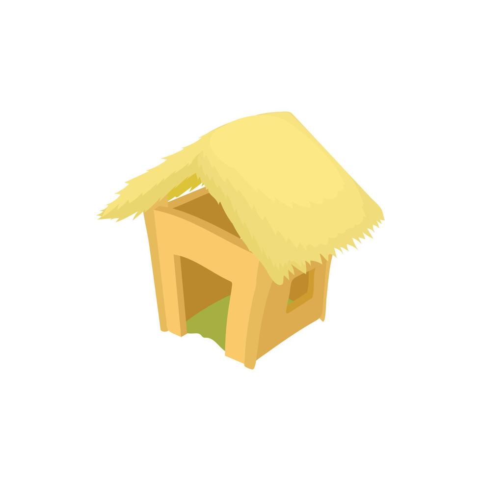 Shack icon, cartoon style vector