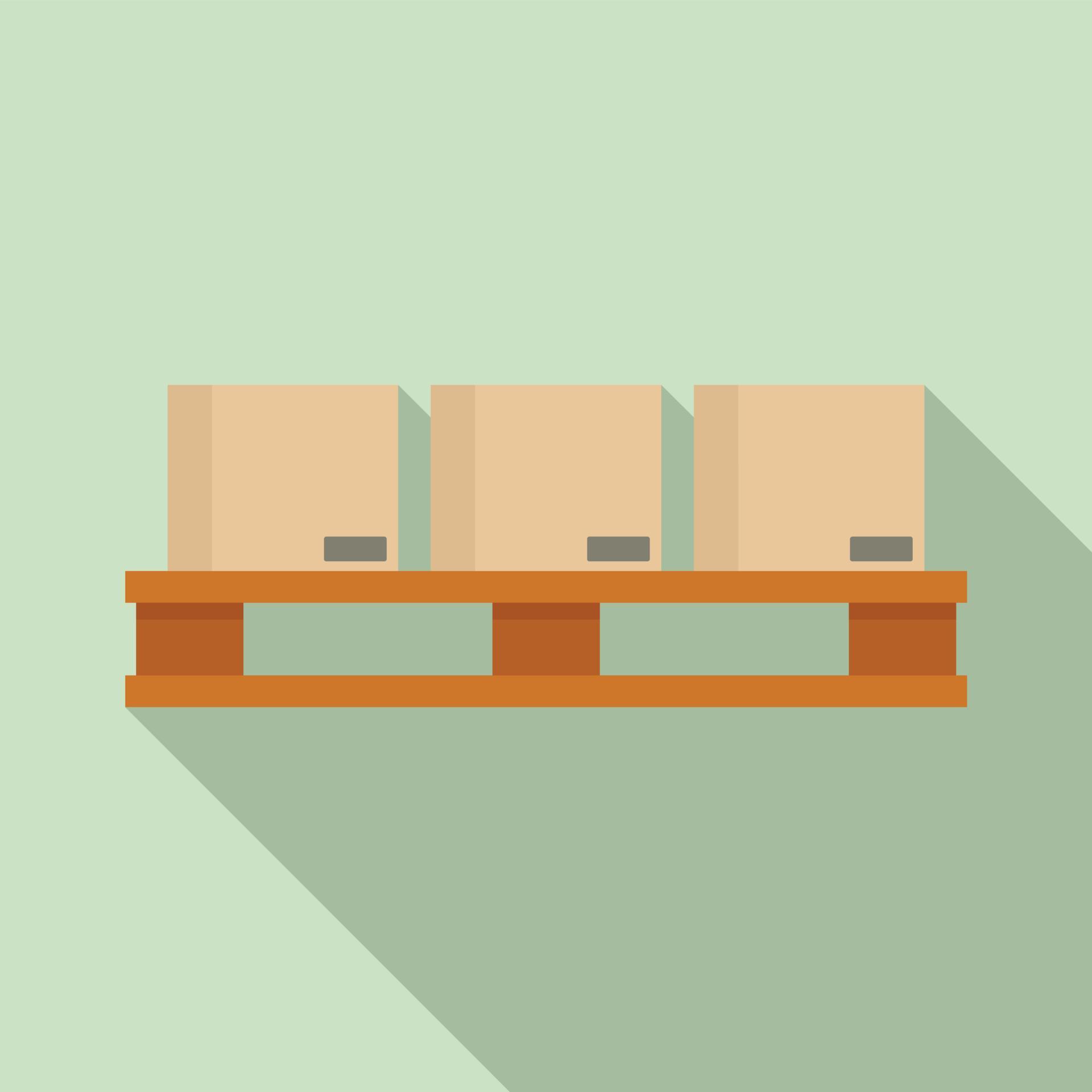 Full pallet box icon, flat style 14614754 Vector Art at Vecteezy