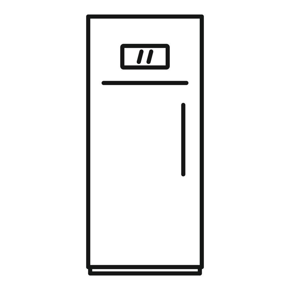 Modern fridge icon, outline style vector