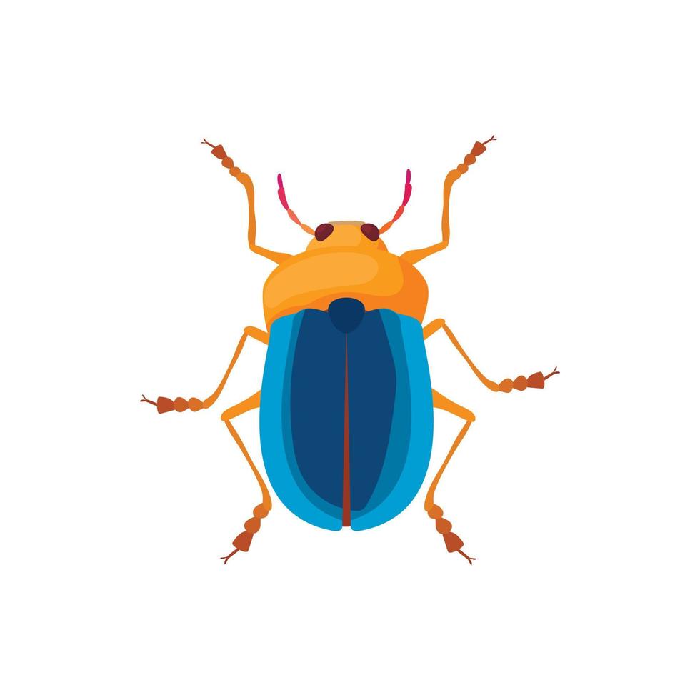 Bug icon, cartoon style vector