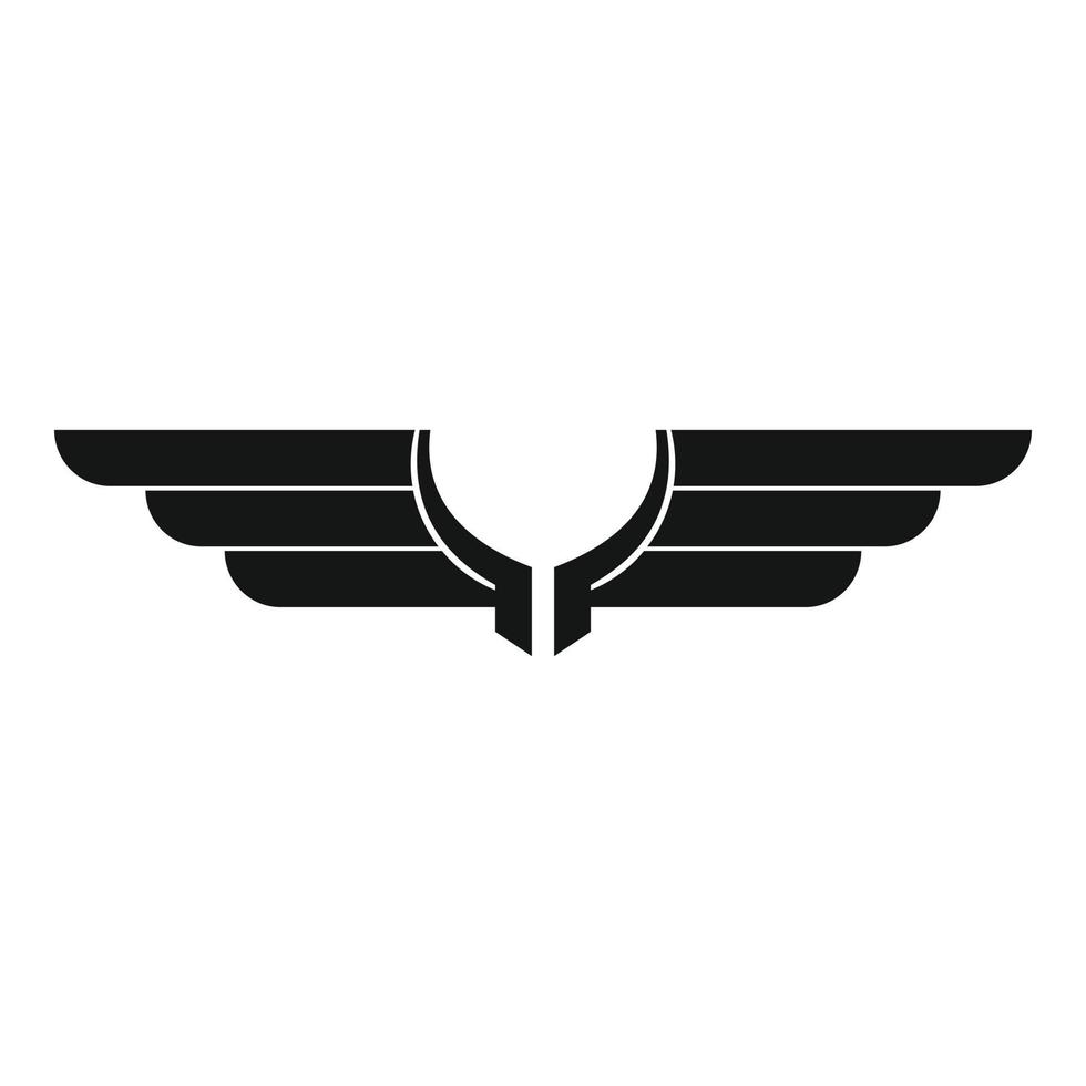 icono de alas de libertad, estilo simple vector