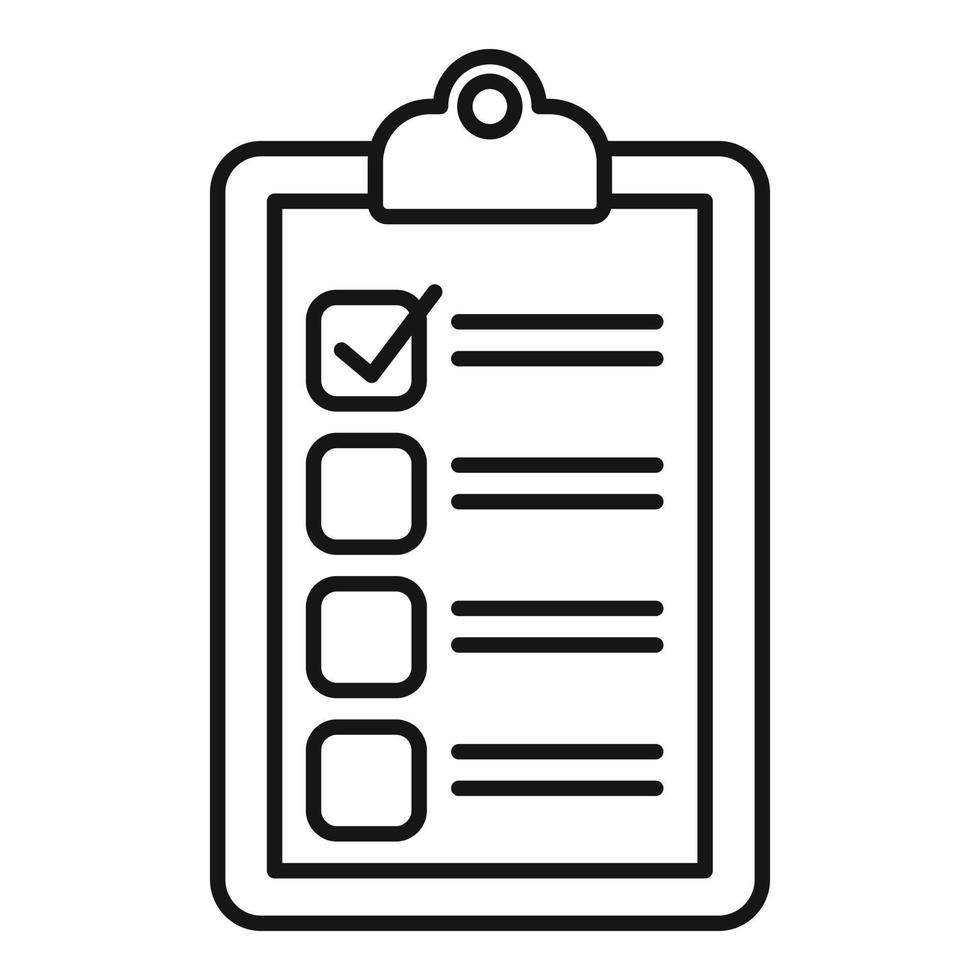 Recruiter do list icon, outline style vector