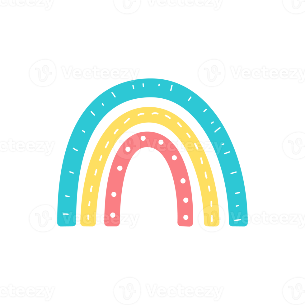 boho regnbåge. pastell hand målad regnbåge för barnkammare vägg dekoration png