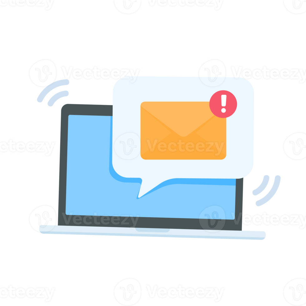 letter on computer monitor The concept of e-mail communication png