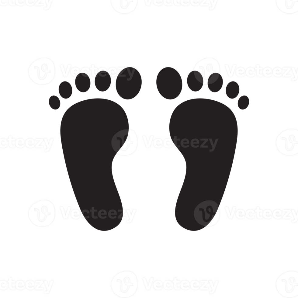 Footprint icon. Smelly feet The concept of keeping your feet healthy by