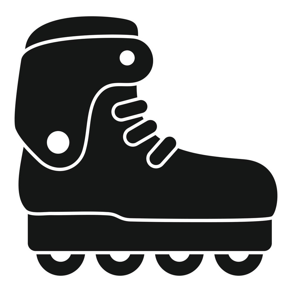 Carbon inline skates icon, simple style vector