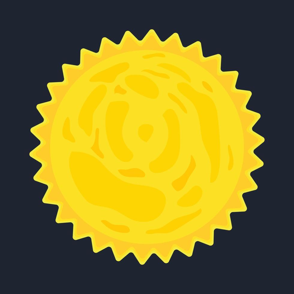 Sun burst star icon, cartoon style vector