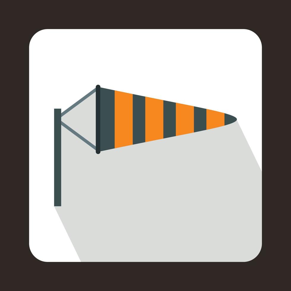 Windsock icon in flat style vector