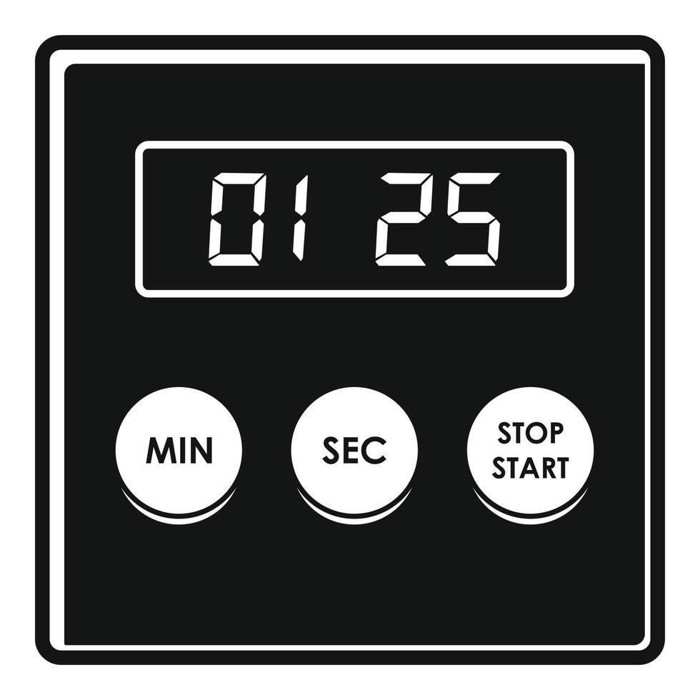 Alarm clock icon, simple style vector