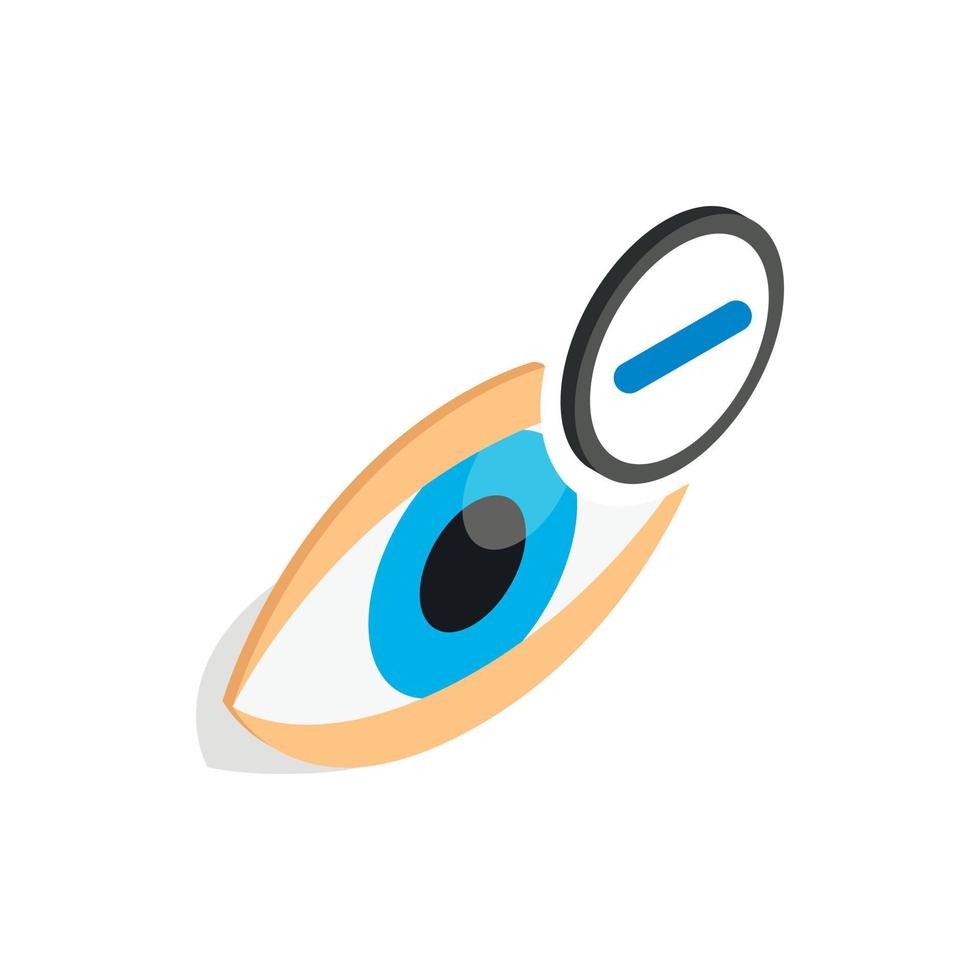 Vision myopia icon, isometric 3d style vector