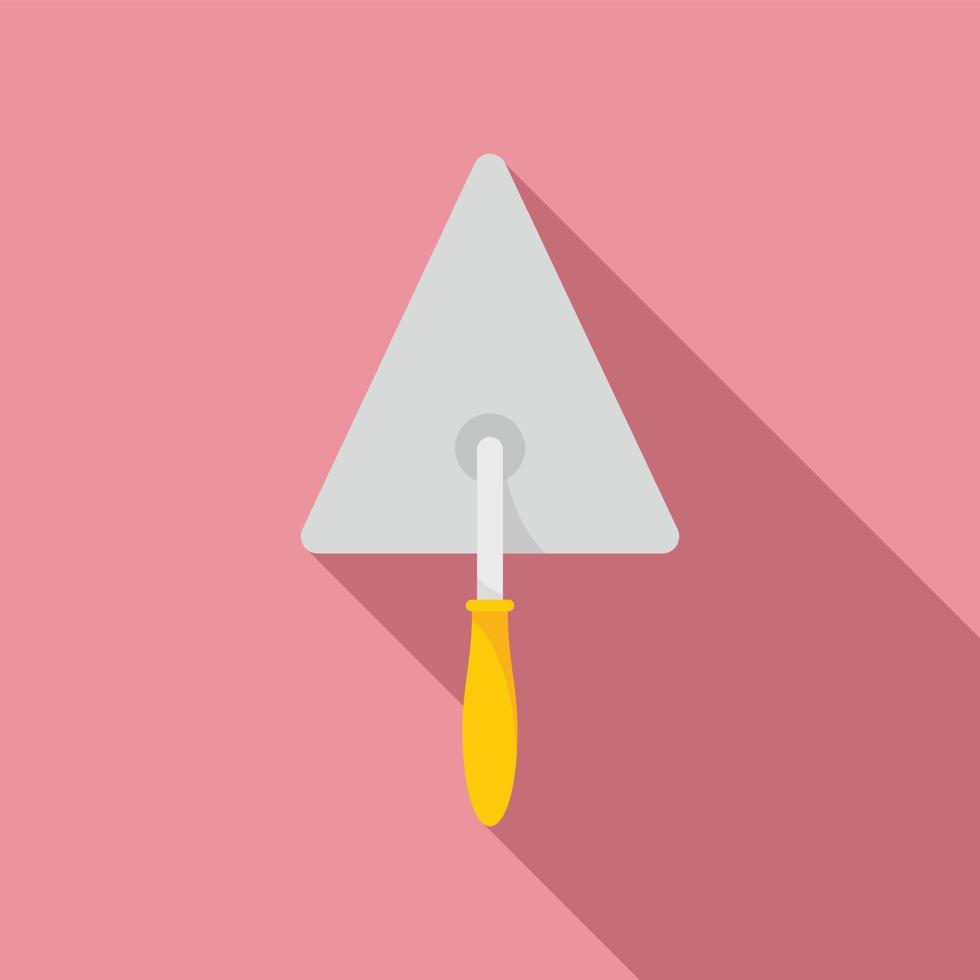 Putty knife hand icon, flat style vector