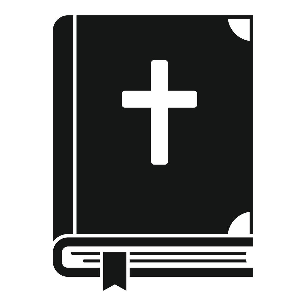 Holy bible icon, simple style vector