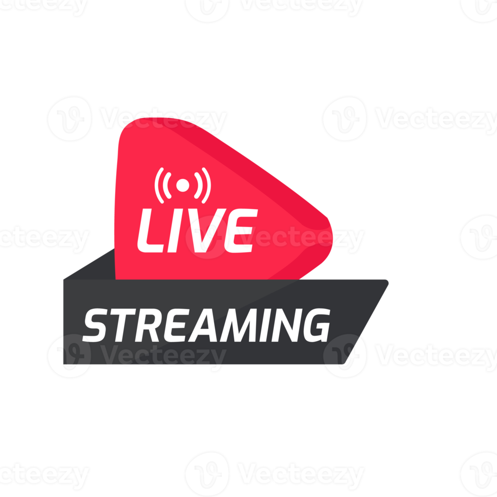 live streaming symbolenset online uitzendpictogram het concept van live streaming voor verkoop op sociale media. png