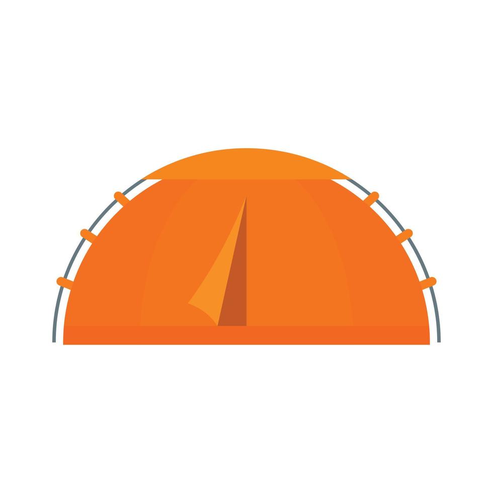 Hiking tent icon, flat style vector