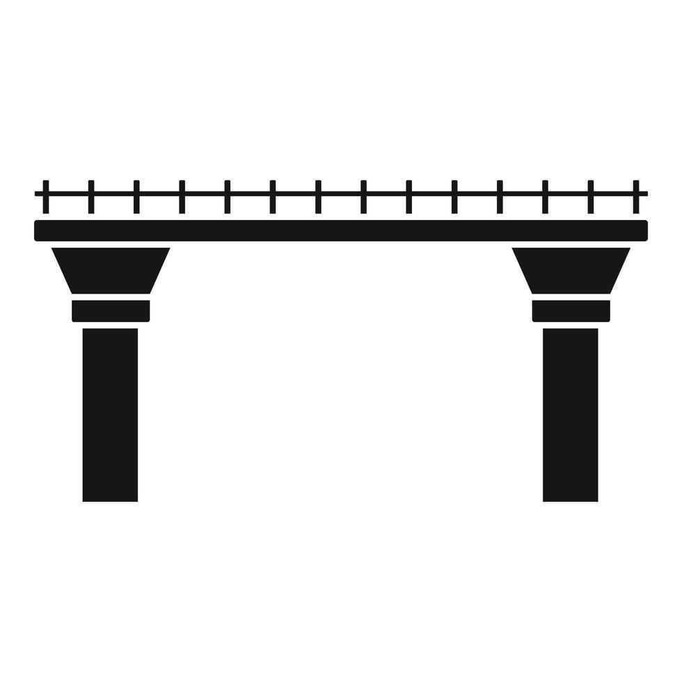 High bridge icon, simple style vector