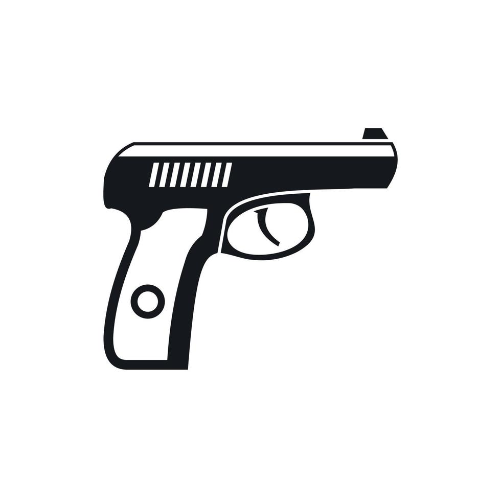 Gun icon, simple style vector