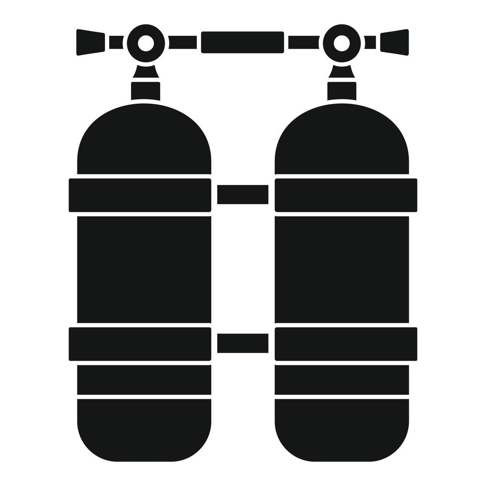 Scuba tank icon, simple style vector