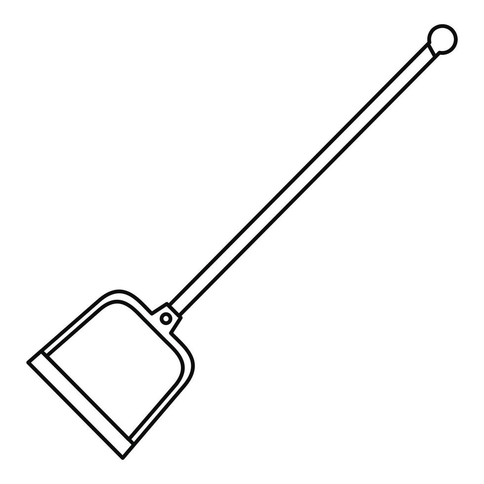 Garden shovel icon, outline style vector