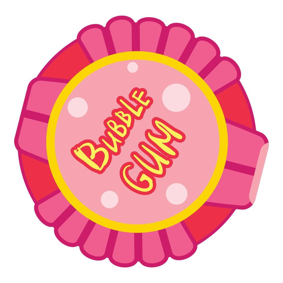 icono de caja de chicle rosa, estilo de dibujos animados vector