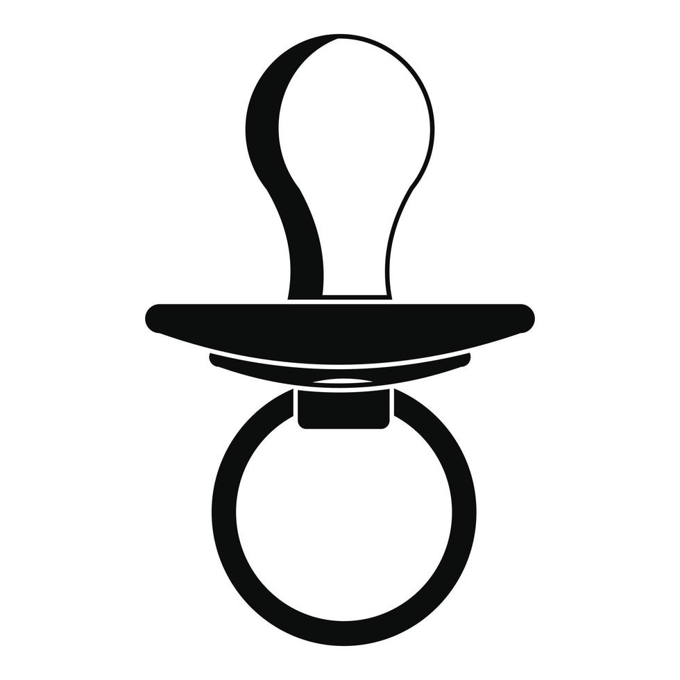 Boy nipple icon, simple style vector