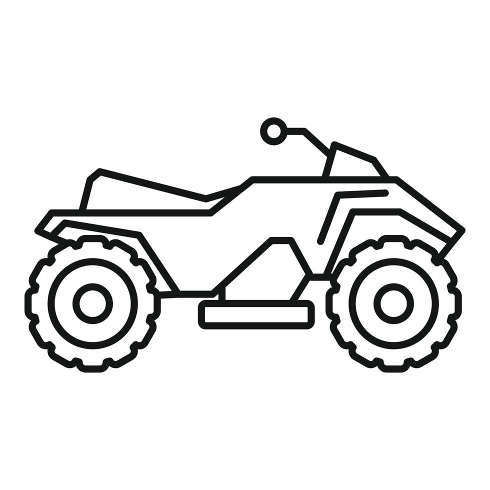 icono de quad de suciedad, estilo de contorno vector