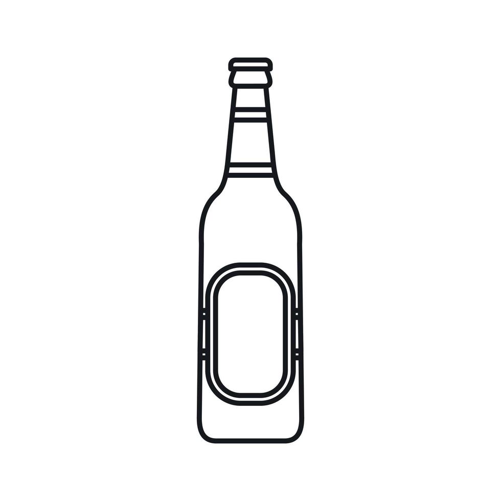 Bottle of beer icon, outline style vector