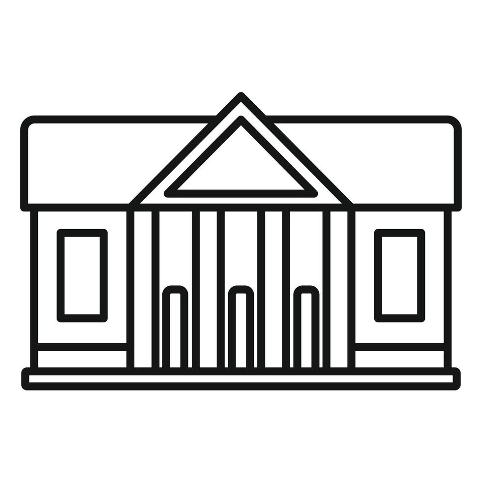 Window courthouse icon, outline style vector