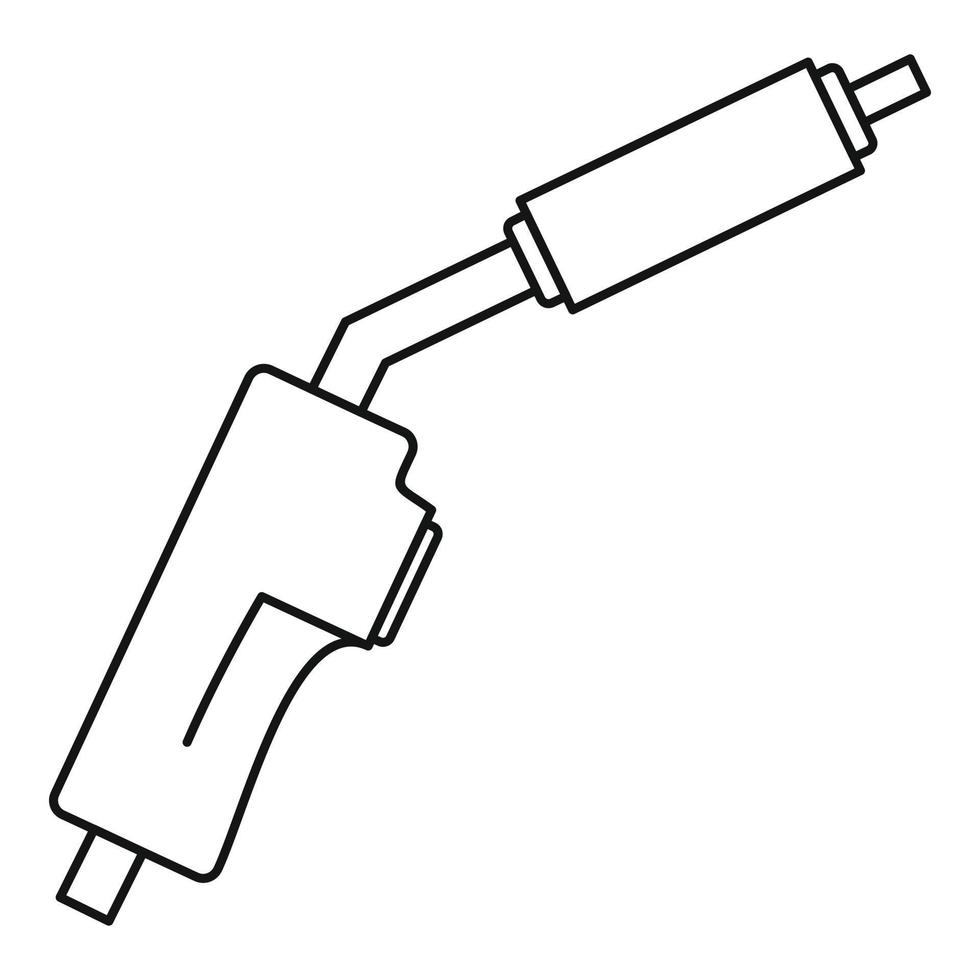 Gas welding tool icon, outline style vector