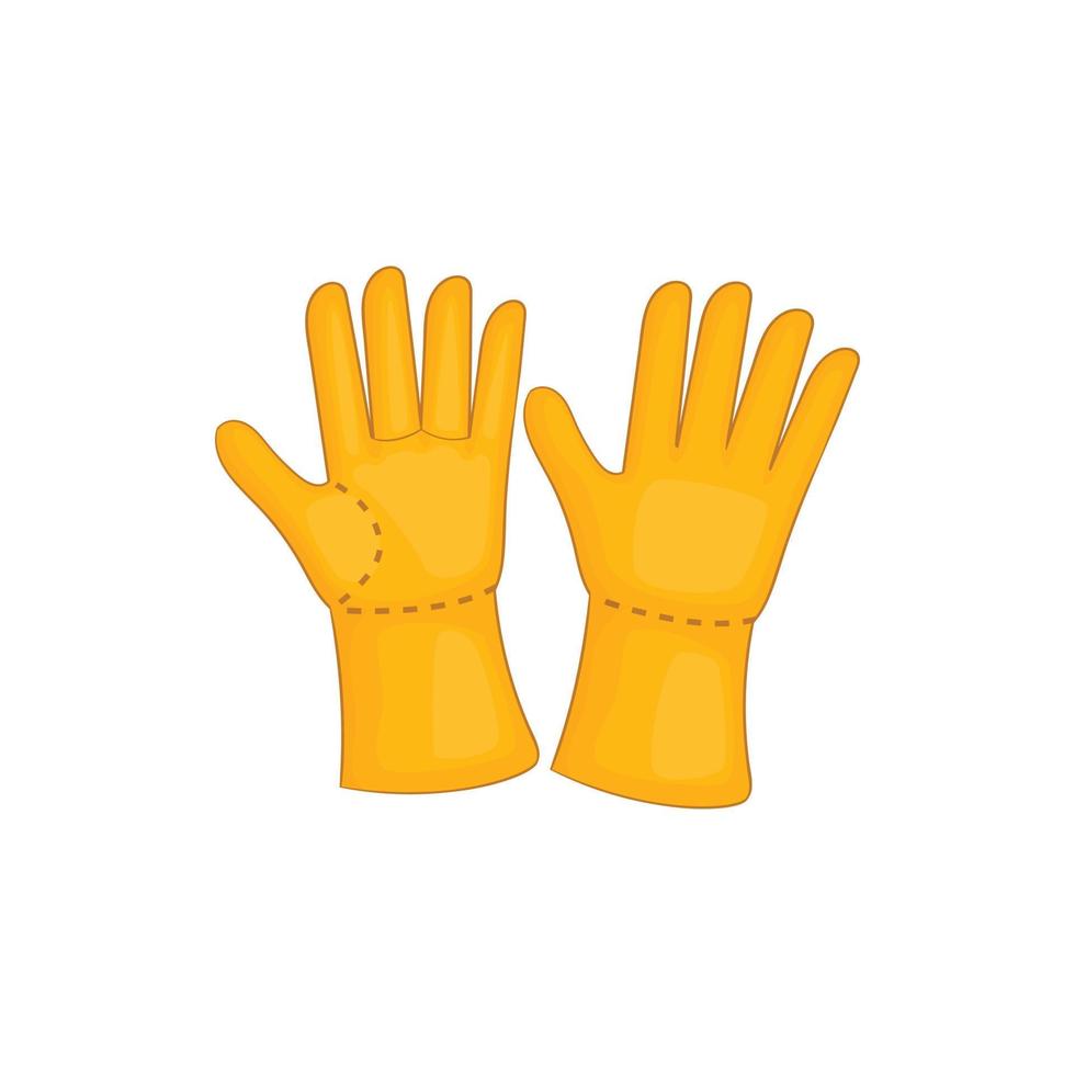 Rubber gloves icon, cartoon style vector