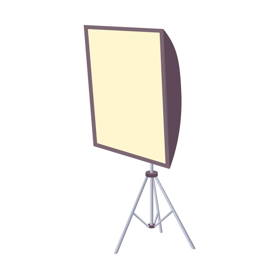 Softbox icon, cartoon style vector