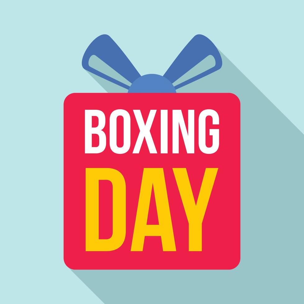 Discount boxing day logo set, flat style vector